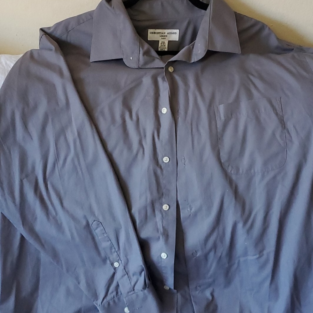 Men long sleeve grey casual shirt